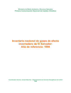 Inventario nacional de gases de efecto invernadero de El Salvador