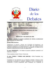 Diario de los Debates - Congreso de la República