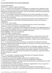Ley provincial de Buenos Aires Servicio Penitenciario TITULO