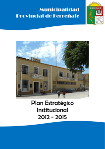 Plan Estratégico Institucional 2012 - 2015
