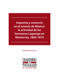 Imprenta y comercio en el noreste de M&eacute;xico
