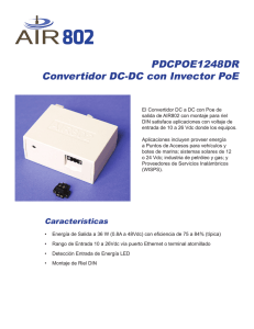 PDCPOE1248DR Convertidor DC-DC con Invector PoE