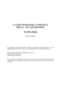 LA EFECTIVIDAD DE LA POLÍTICA FISCAL. EL CASO