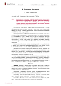 Resolución de 8 de marzo de 2016 - Boletín Oficial de la Región de