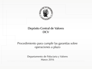 Depósito Central de Valores DCV Procedimiento para cumplir las