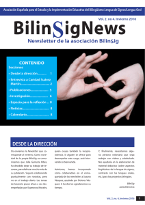 BilinSigNews Newsletter de la asociación BilinSig CONTENIDO