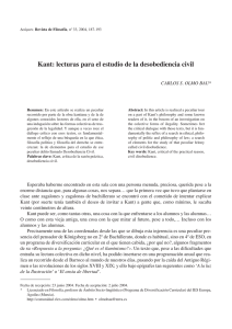 Kant: lecturas para el estudio de la desobediencia civil