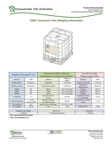 TASK® Surfactant Tote Shipping Information
