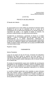 (S-1671/16) PROYECTO DE DECLARACION El Senado de la