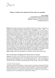 Música y sentido en los comienzos del cine sonoro en Argentina