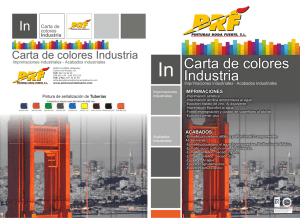 Carta de colores Industria