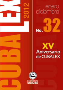 Cubalex - No. 32 - 2012 - Facultad de Derecho