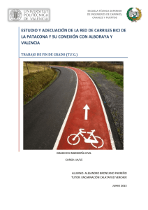 estudio y adecuación de la red de carriles bici de la patacona y su