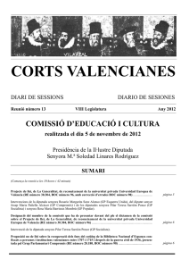DSCCV 13 (Comissió d`Educació i Cultura)/ VIII