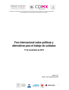 Foro Internacional sobre políticas y alternativas para el trabajo de