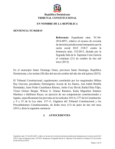 Sentencia TC-0428-15 - Tribunal Constitucional de la República