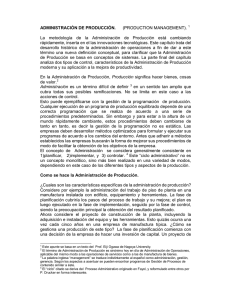 ADMINISTRACIÓN DE PRODUCCIÓN. (PRODUCTION