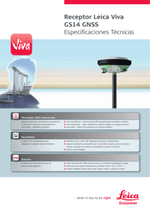 Receptor Leica Viva GS14 GNSS Especificaciones Técnicas