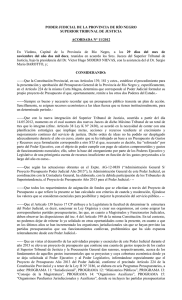 Acordada Nº 11/2012 - del Poder Judicial de Rio Negro