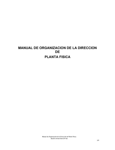 manual de organizacion de la direccion de planta fisica