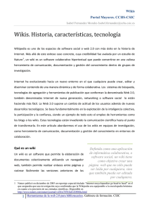 Wikis. Historia, características, tecnología