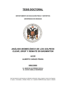 tesis doctoral - Federación Española de Bádminton
