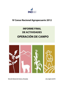 Dirección Nacional de Censos y Encuestas Lima, Agosto de