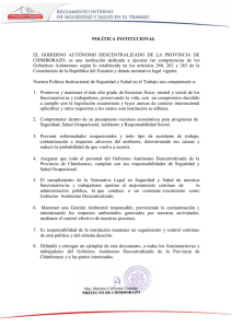 Reglamento SSO - gobierno provincial de chimborazo