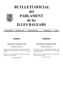 26 d`octubre de 1991Núm. 9 III legislatura Projecte de llei de