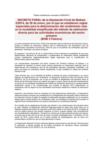 DECRETO FORAL de la Diputación Foral de Bizkaia 2/2014, de 28