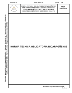 norma tecnica obligatoria nicaragüense