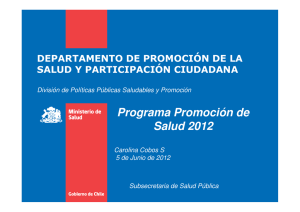 Programa Promoción de Salud 2012