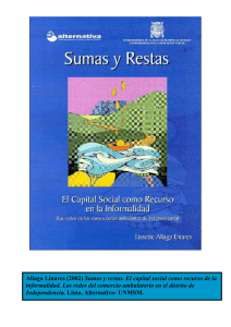 Aliaga Linares (2002) Sumas y restas. El capital social