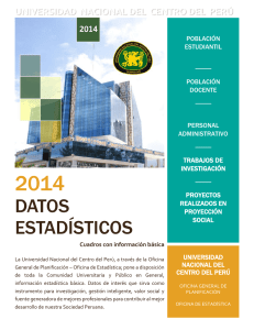 datos estadísticos - Universidad Nacional del Centro del Perú