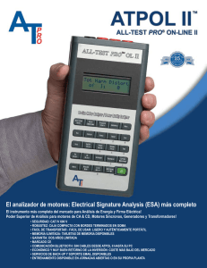 El analizador de motores: Electrical Signature Analysis (ESA) más