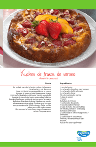 Kuchen de frutas de verano - Recetario Express de Lider