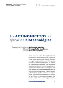 Los actinomicetos y su aplicación biotecnológica