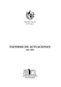 INFORME DE ACTUACIONES Año 2011