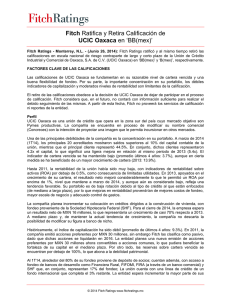 Fitch Ratifica y Retira Calificación de UCIC
