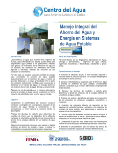 Manejo Integral del Ahorro del Agua y Energía en Sistemas de Agua