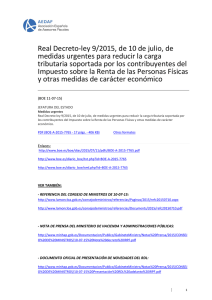 Real Decreto-ley 9/2015, de 10 de julio, de medidas