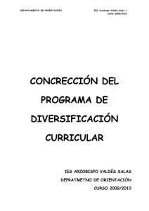 concrección del programa de diversificación curricular ies