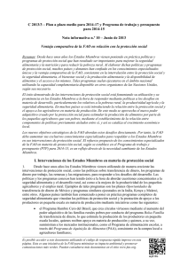 Ventaja comparativa de la FAO en relación con la protección social