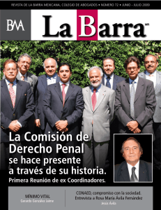 La Comisión de Derecho Penal - Barra Mexicana Colegio de