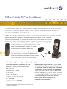Teléfonos 300/400 DECT de Alcatel