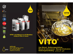 Filtracion de aceite con Vito Oil
