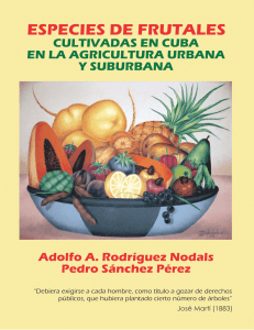 especies de frutales cultivadas - Agricultura Urbana y Suburbana