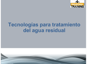 Tecnologías para tratamiento del agua residual