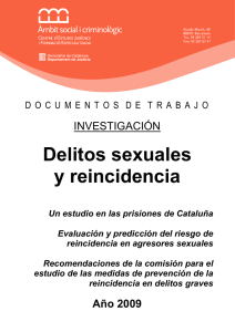 Delitos sexuales y reincidencia - Biblioteca Digital