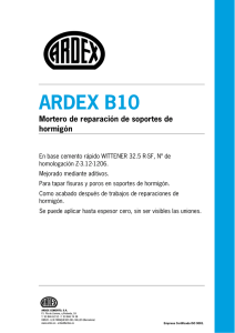 ARDEX B10 Mortero de reparación de soportes de hormigón